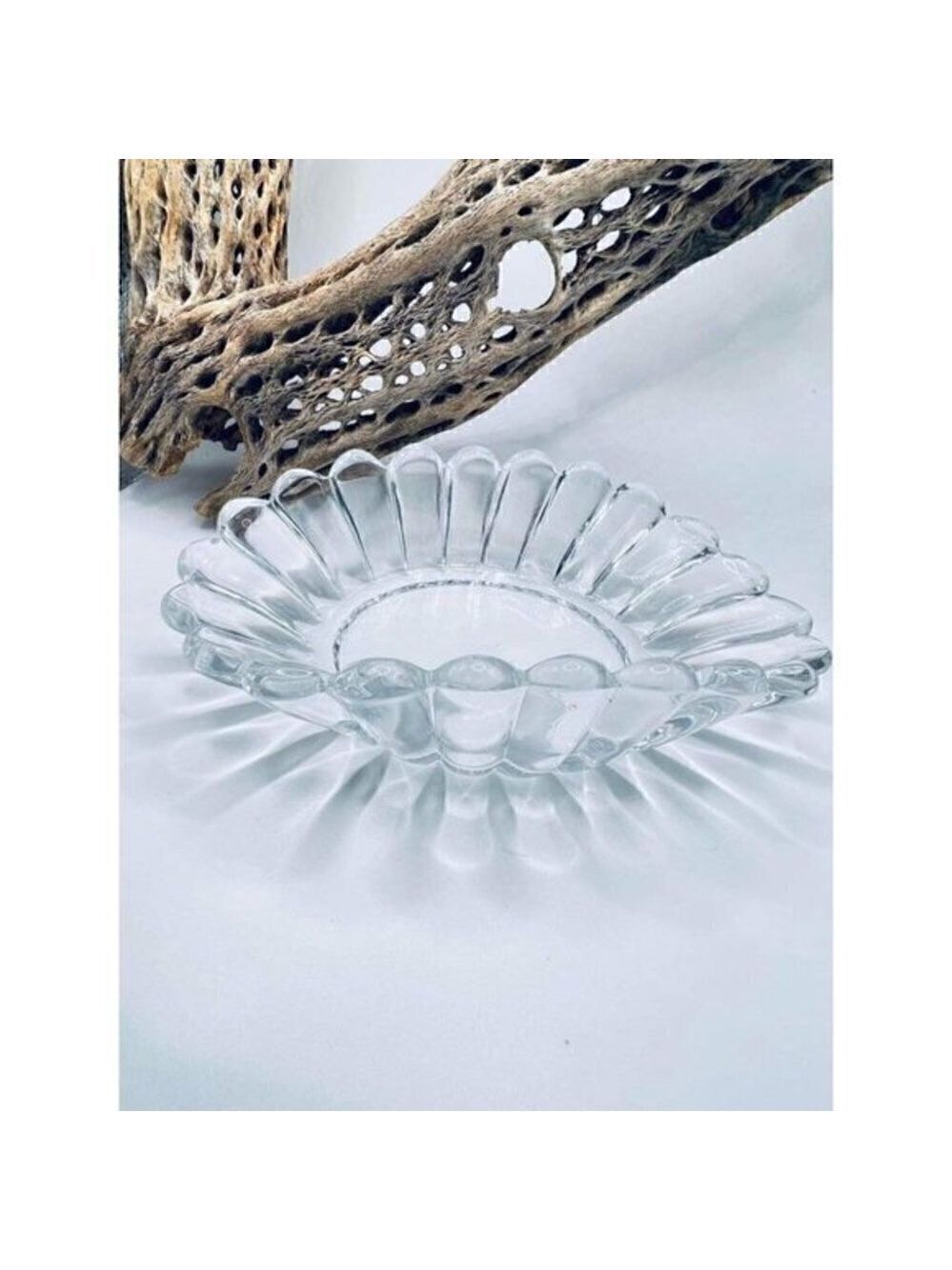 Heisey Crystolite Pickle Dish Rolled Sides Vintage